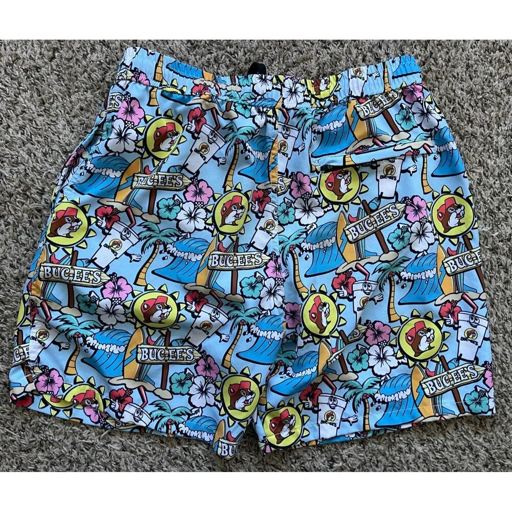 Buc-ee's Swimming Trunks Mens Small Lined Swim Shorts 6.5